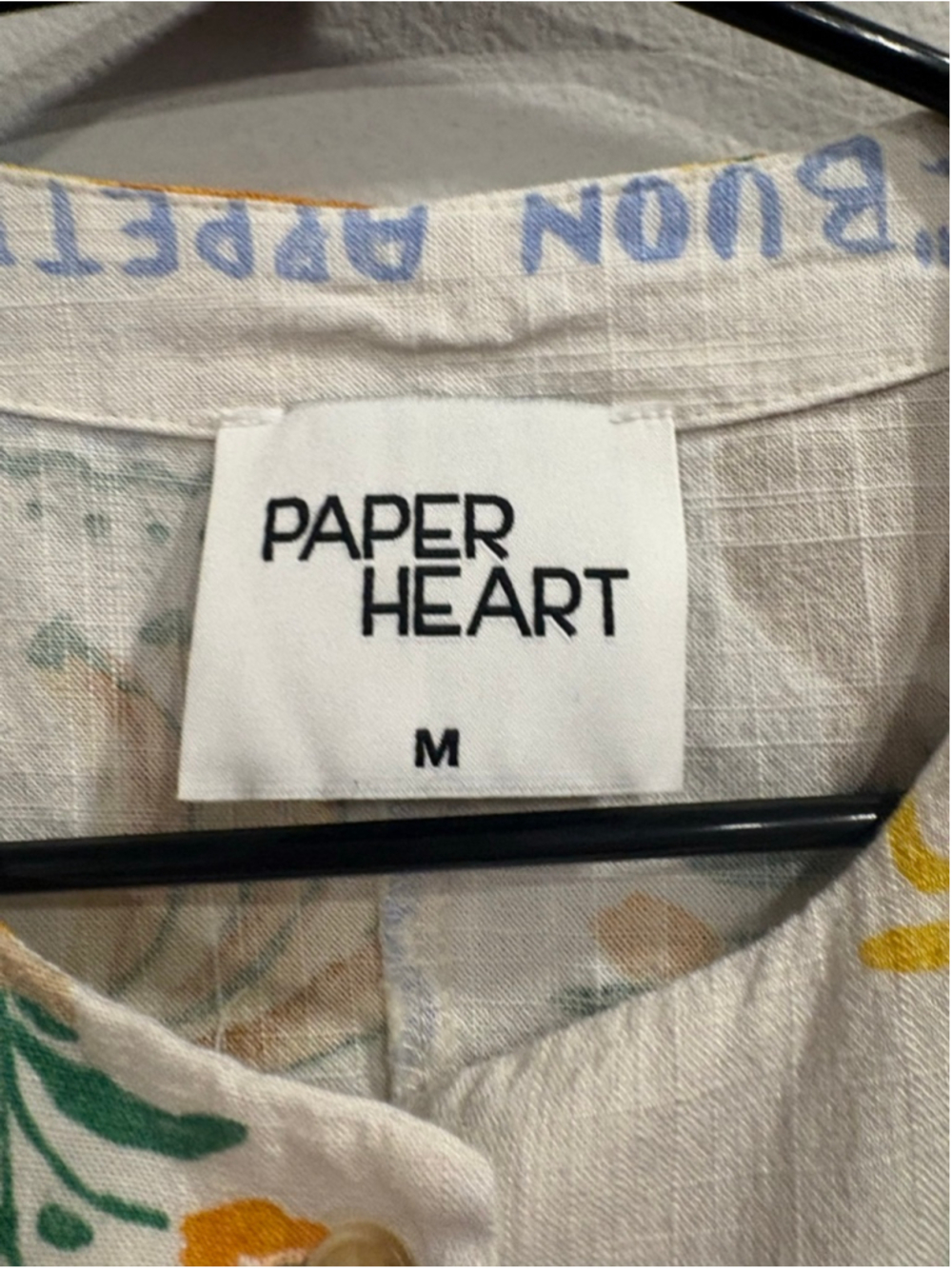Paper Heart La Dolce Vita Edan Linen Vest Top Fruit Print Med Summer M - Picture 2 of 7